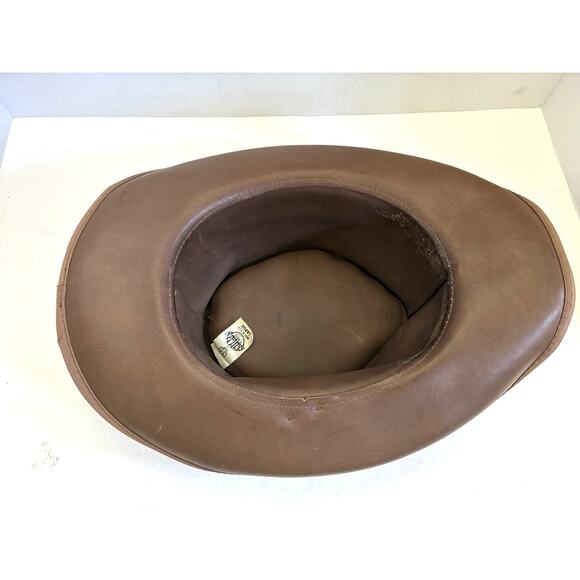 Skully’s by Henschel Suede Leather Hat – Brown (Large, Vintage) - Picture 4 of 6